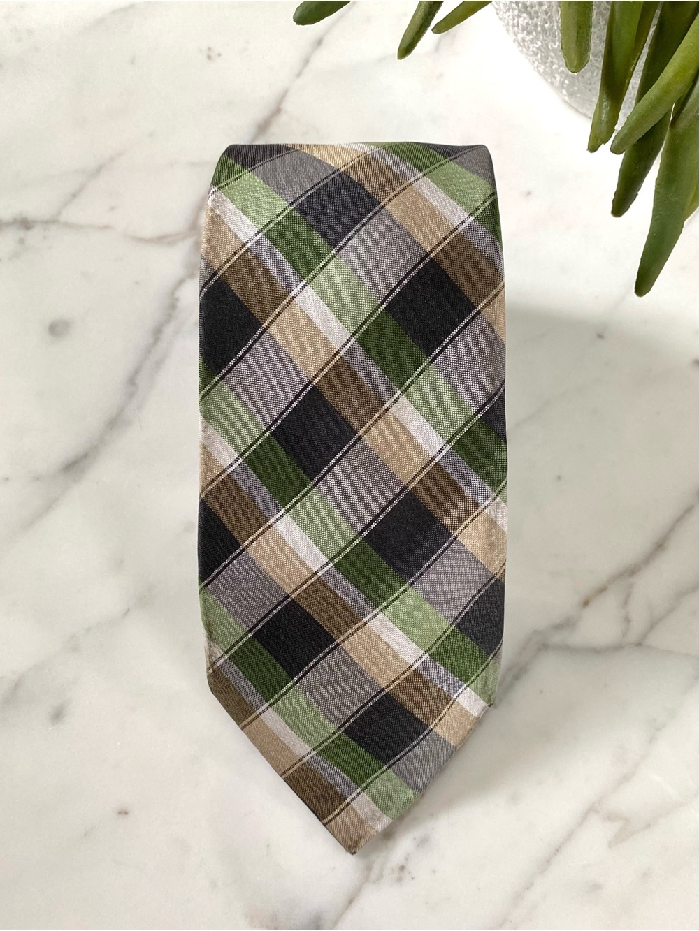 ORIGINAL PENGUIN - Classic Green Plaid Men's Tie